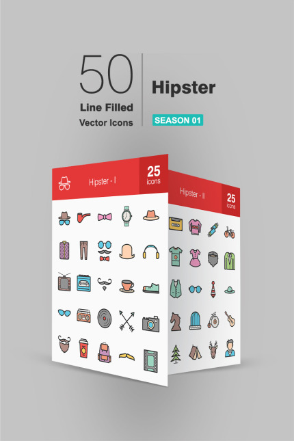 Kit Graphique #94253 Hipster Icon Divers Modles Web - Logo template Preview