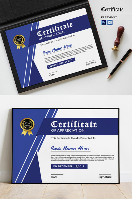 Kit Graphique #94330 Certificate Appreciation Divers Modles Web - Logo template Preview