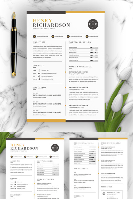 Kit Graphique #94774 Page Rsum Divers Modles Web - Logo template Preview