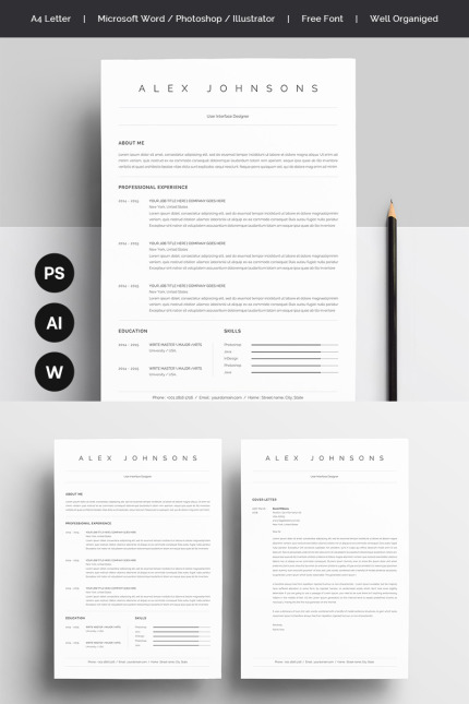 Kit Graphique #94786 A4 Noir Divers Modles Web - Logo template Preview