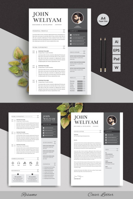 Kit Graphique #95628 Resume Cv Divers Modles Web - Logo template Preview