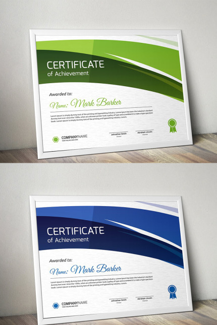 Kit Graphique #96070 Certificate Corporate Divers Modles Web - Logo template Preview