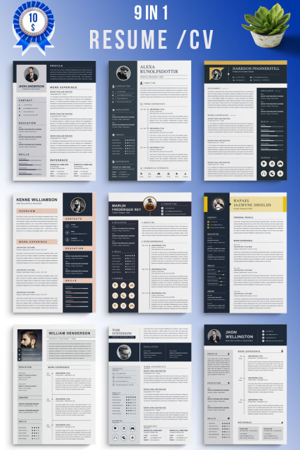 Kit Graphique #96772 A4 Resume Divers Modles Web - Logo template Preview
