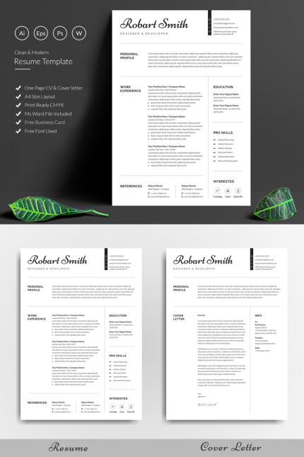 Kit Graphique #96781 Resume Cv Divers Modles Web - Logo template Preview