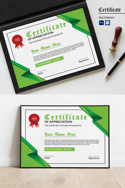 Kit Graphique #97146 Certificate Template Divers Modles Web - Logo template Preview