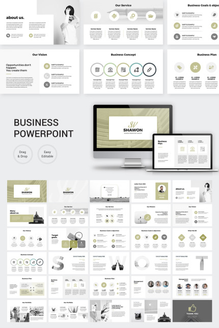 Kit Graphique #97183 Modern Powerpoint Divers Modles Web - Logo template Preview