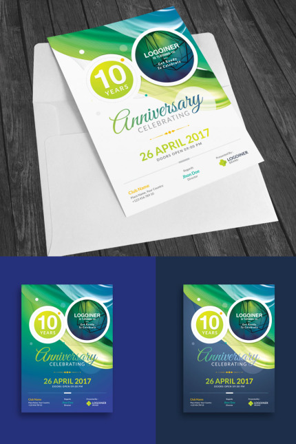 Kit Graphique #97897 Anniversary Invitation Divers Modles Web - Logo template Preview