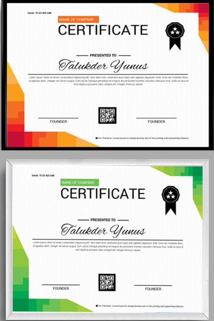 Kit Graphique #97960 Certificate A4 Divers Modles Web - Logo template Preview