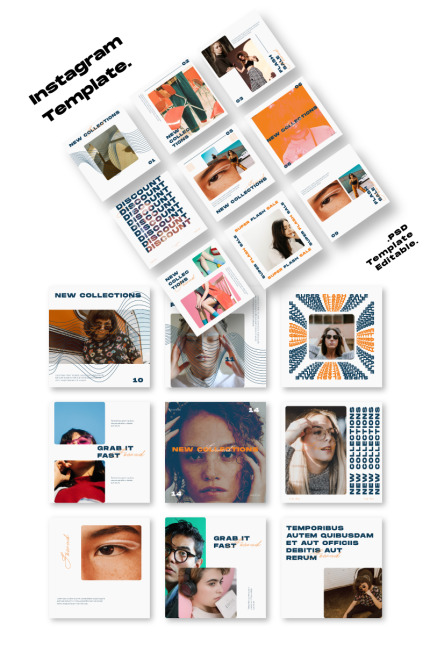 Kit Graphique #97962 Orange Bleu Divers Modles Web - Logo template Preview