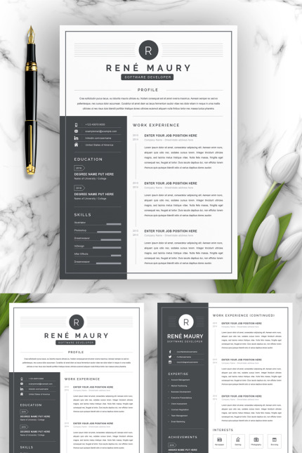 Kit Graphique #97989 Rsum Template Divers Modles Web - Logo template Preview