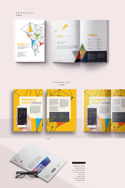 Kit Graphique #98122 A4 Agence Divers Modles Web - Logo template Preview